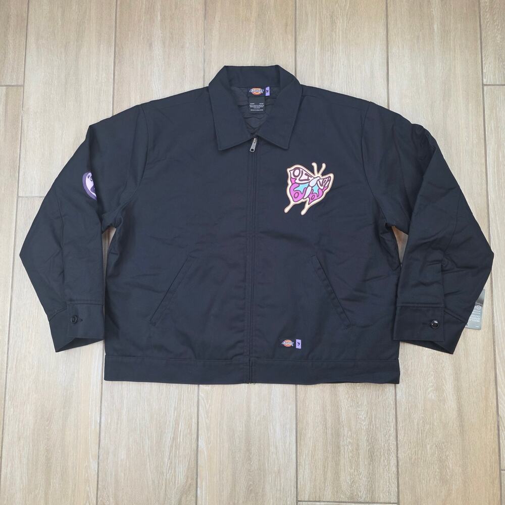 Olivia Rodrigo Sour Tour Dickies Jacket 2XL Black Chenille Workwear NWT